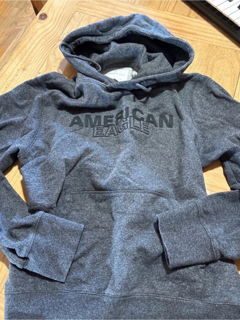 NWOT American Eagle Outfitters Dark Charcoal Gray Pullover Hoodie